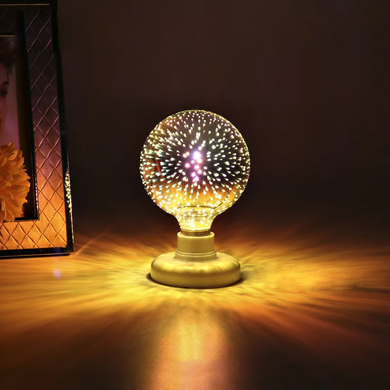 3D Звезда LED Фейерверк эффект ночник E27 декоративная лампа Эдисона G80 Светодиодная