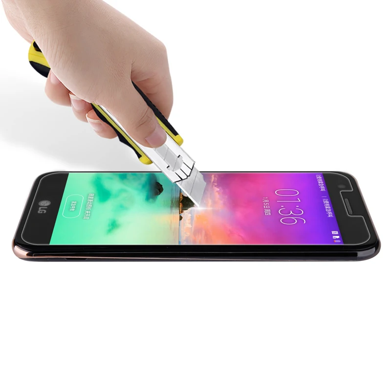 10 шт. Для LG K10 2017 Закаленное Стекло Nillkin Протектор Экрана Удивительные Н Против