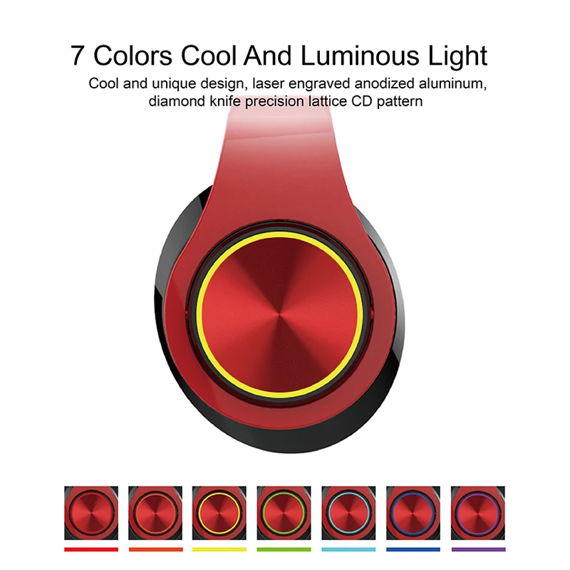 MN T3 гарнитура Bluetooth складная super bass handsfree Беспроводные наушники с gamer Led для