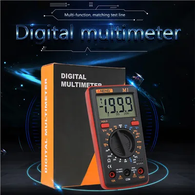 Красный ANENG M1 Цифровой мультиметр esr метр мультиметровый тестер истинный rms цифровой мультиметр Тестеры мультиметр рихметры dmm 400a - Цвет: Красный