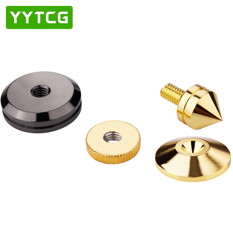 YYTCG 4 комплекта динамиков подставка для ног чистая медь золото громкоговоритель коробка Шипы Конус пол ножка гвоздь M28* 26
