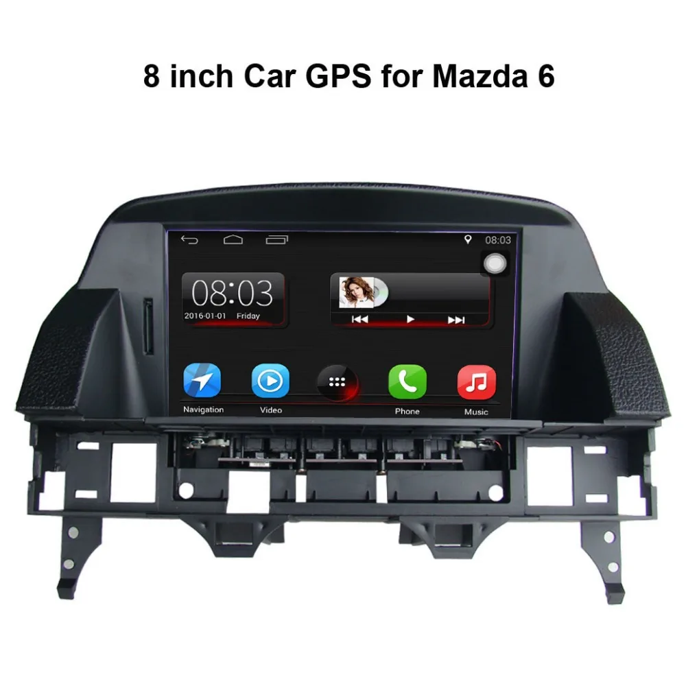 8 дюймов Android 7,1 Автомобильный gps навигатор для Mazda 6 Автомобильный Радио Видео плеер Поддержка WiFi Интеллектуальный мобильный телефон зеркало-ссылка