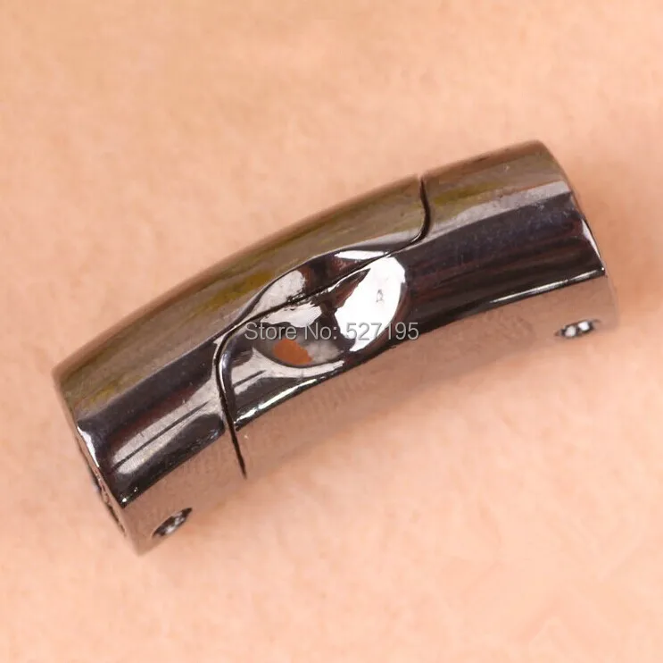

Free Shipping Gunmetal plated Magnetic Clasp For Licorice Leather 11.0x8.5mm