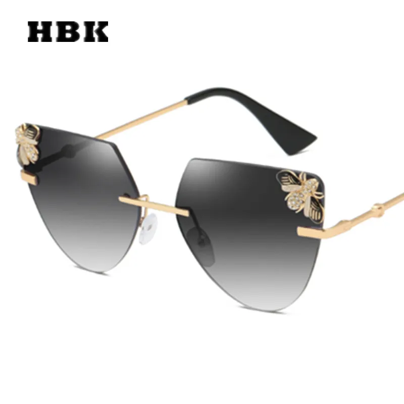 HBK Pilot Солнцезащитные очки без оправы Modis солнцезащитные Oculos винтажные женские
