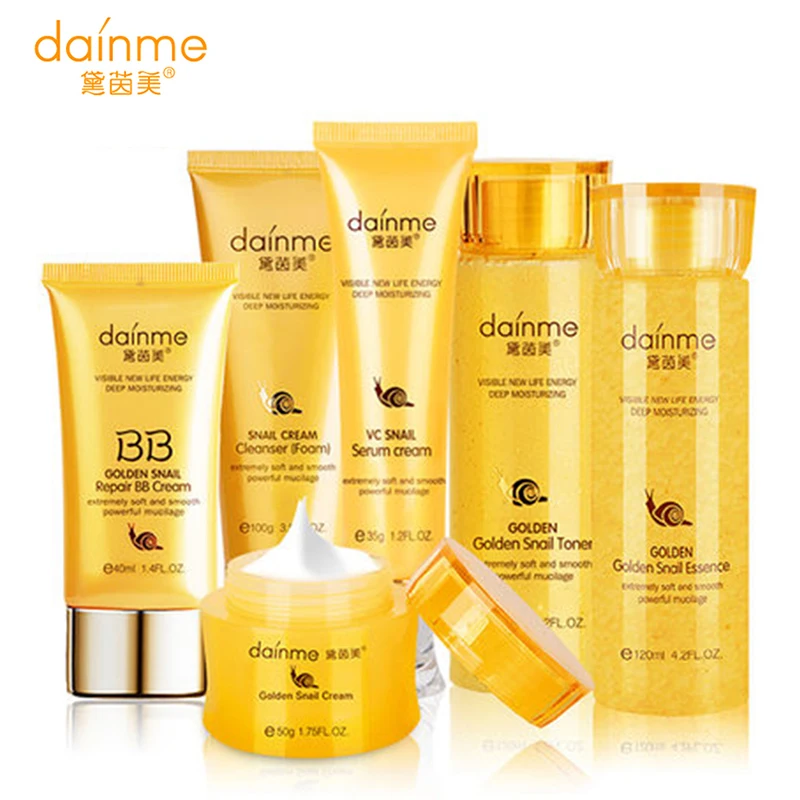 DAINMEI Gold Snail увлажняющий отбеливающий набор для ухода за кожей и крем лица глаз BB