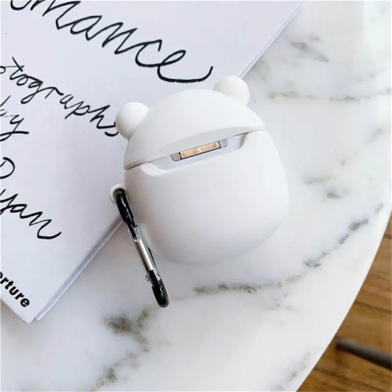 3D милый пара сердце динозавр силиконовый чехол для Apple Airpods 1 2 беспроводные наушники полярный медведь Пингвин обложка Коробка