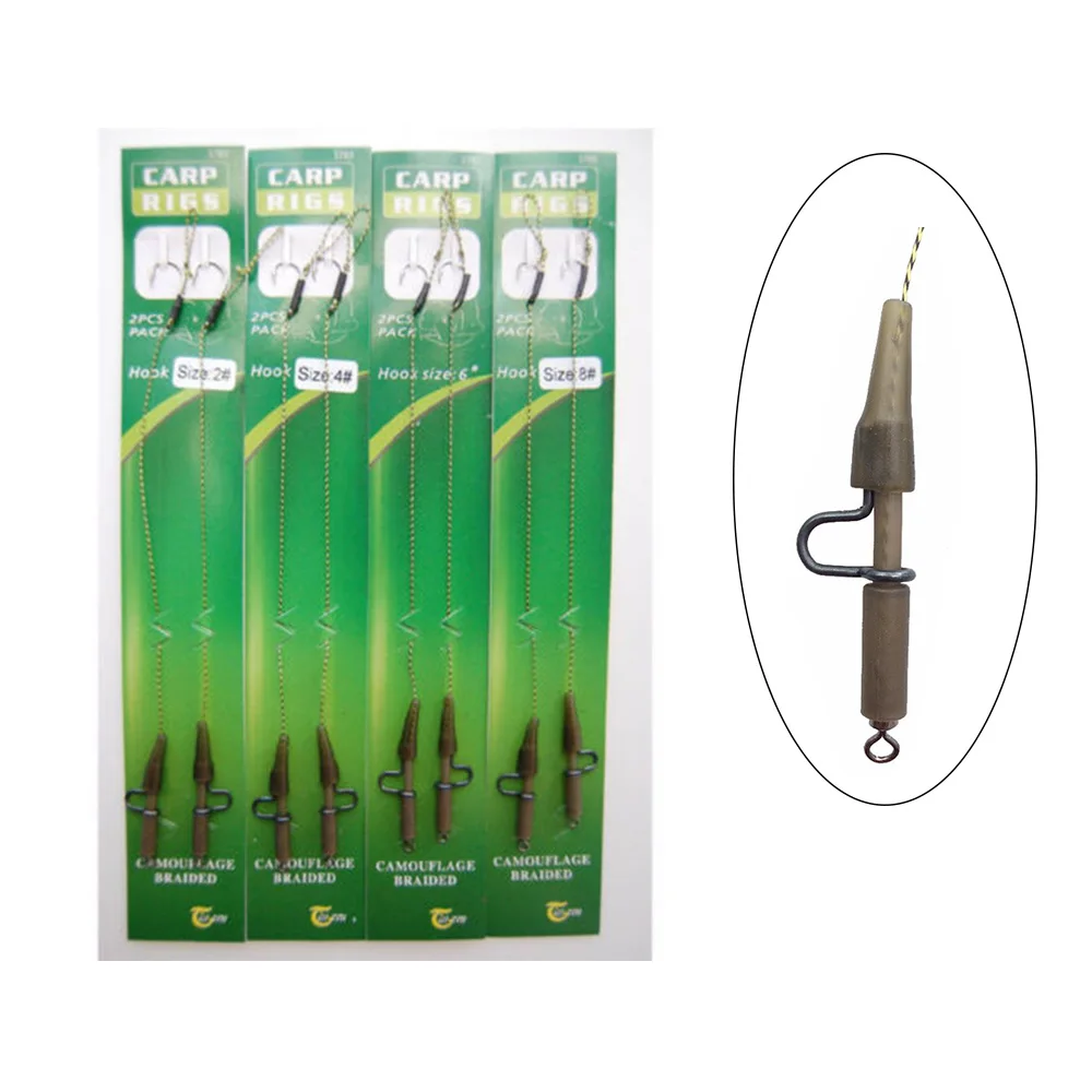 

Hyaena 8pcs Carp Hair Rigs Braided Thread 8340 Fishing Hook Carp Rigs Lead Clips Boilies Carp Fishing Accessories