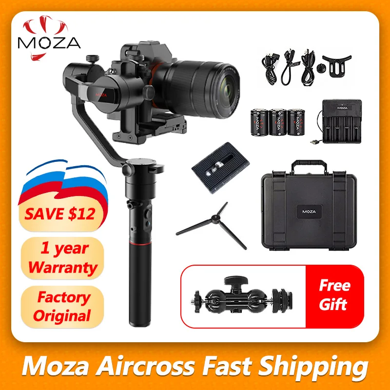 MOZA Aircross 3 осевой ручной шарнирный стабилизатор до 1 8 кг беззеркальная камера DSLR S