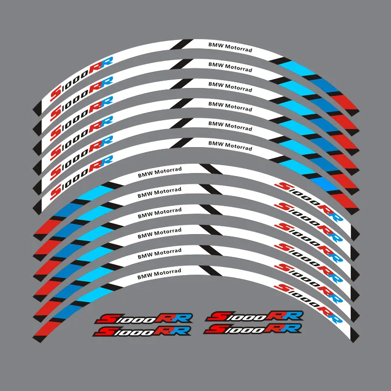 High quality Motorcycle wheel decals Reflective stickers rim stripes 4 color for BMW S1000RR | Автомобили и мотоциклы