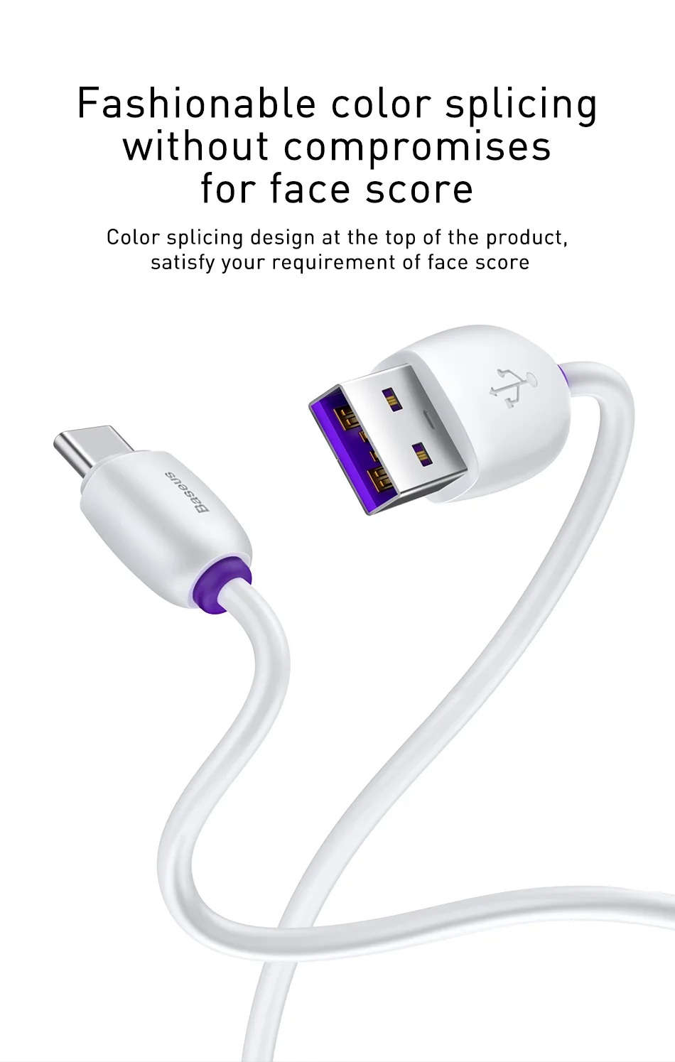 Кабель Baseus 40 Вт usb type-C для huawei P30 Pro mate 30 P20 Lite Supercharge USB C кабель type-C для быстрой зарядки USB-C кабель для передачи данных