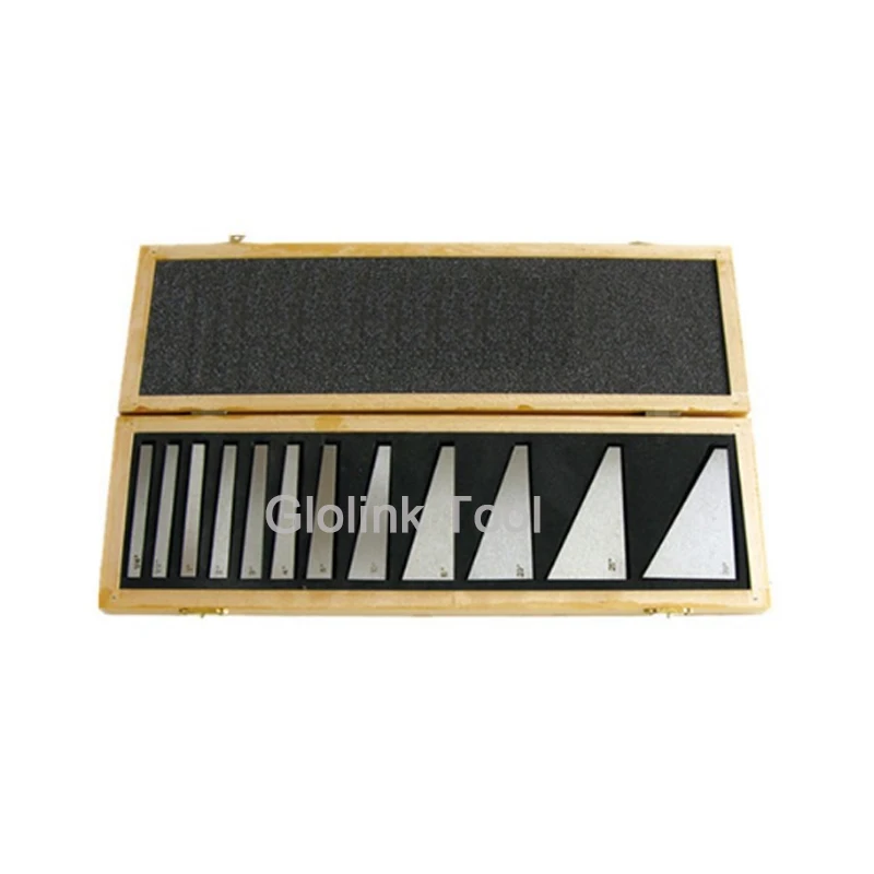 

High Quallity 12pcs Precision Angle Blocks Set 1/4 30 Degree with Storage Case For Lathes Gauge Tool