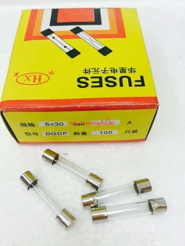 

Free Shipping 100pcs/Lot Fast Blow Glass Fuse, 6mm x 30mm 250V 15A