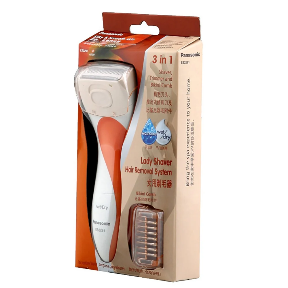 

Panasonic Women Epilator ES2291 Body Wash Wet and Dry Female Remover Lady Shaver Foot Bikini Trimmer Use Dry Battery