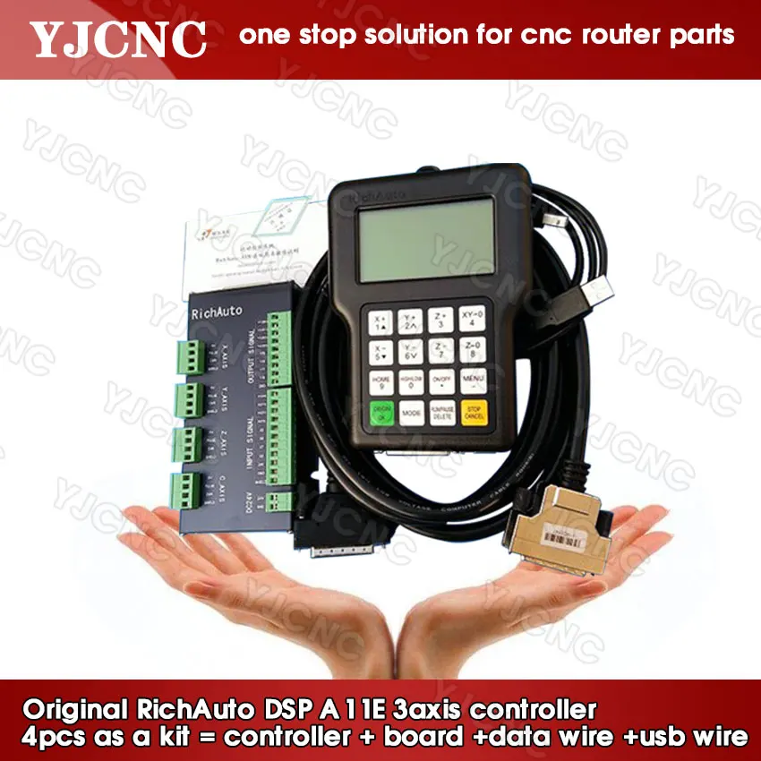 RichAuto DSP A11E A11S USB 3 оси ЧПУ пульт дистанционного управления lerfor CNC маршрутизатор