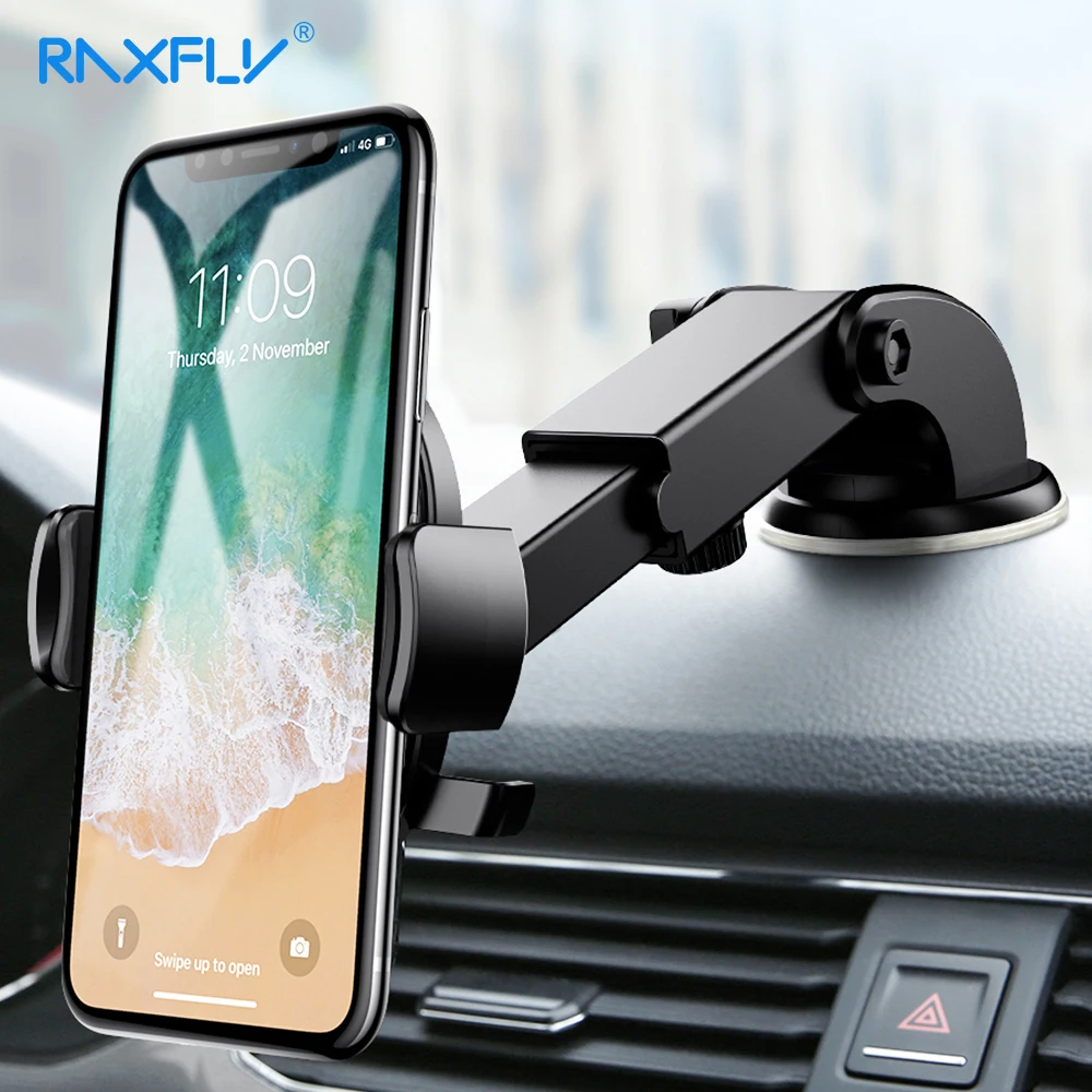 Универсальный автомобильный держатель для телефона RAXFLY iPhone X XS 8 Plus вращающийся