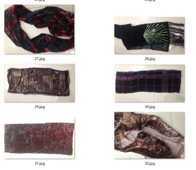 Новый выгорающий Шелковый бархатный шарф шаль 145*25 см 30 шт./лот #4014 |