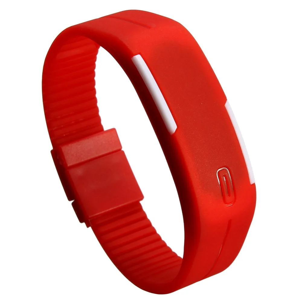 2017 силиконовые светодиодные спортивные часы Женское платье детские электронные