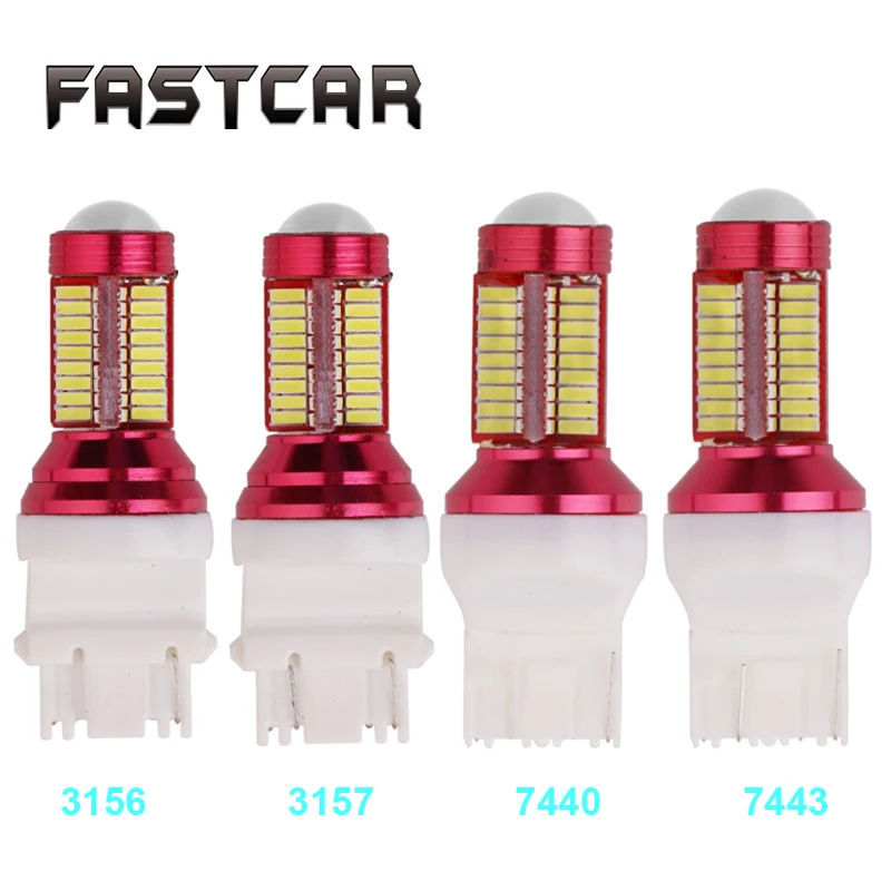 2x12 В 7443 T20 7440 W21/5 Вт T25 3157 P27/7 78 SMD 4014 LED Клин Обратный Сигнал Поворота Стоп сигнал