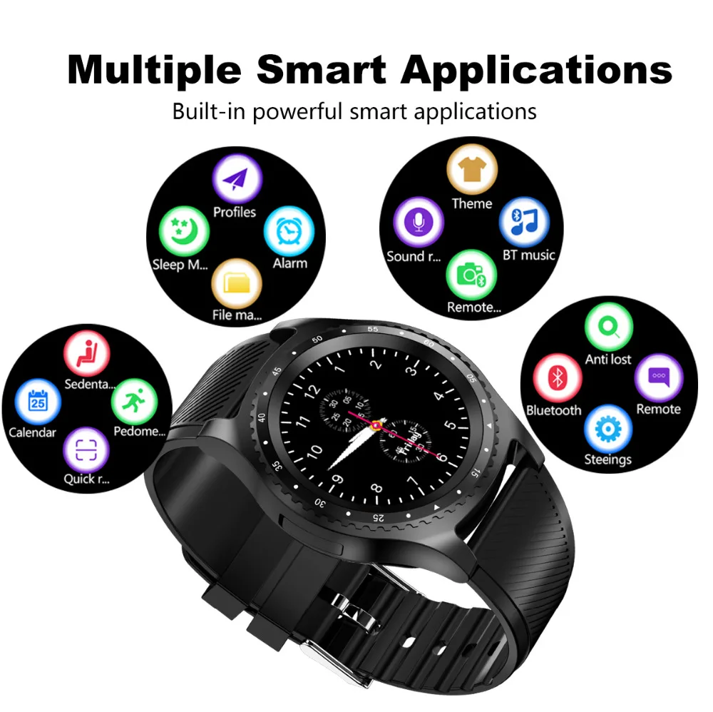 Новые L9 Bluetooth Smart часы с Камера TF sim-карты спортивные Фитнес монитор Шагомер Smartwatch