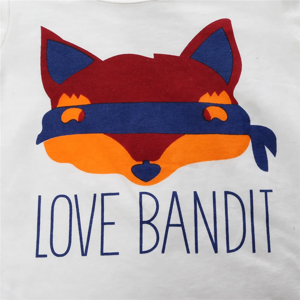 Fox Kids T-Shirt Deer Elk Pants SuitsChristmas Baby Clothes Sets 100% Cotton Children Clothing Boy Outfits Jumpsuit Bandit Tops | Детская