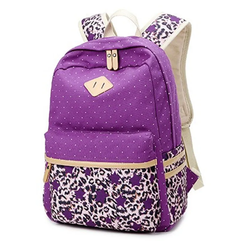 Женский рюкзак с леопардовым принтом Элегантные повседневные Рюкзаки для школы