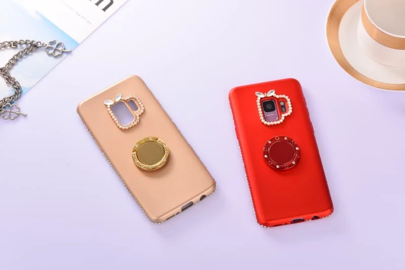Модные с сияющими блестками алмаз тонкий кольцо чехол для samsung Galaxy S8 S9 плюс |