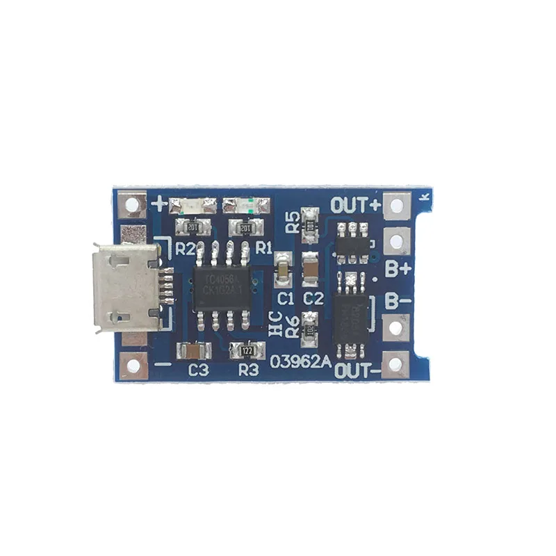 50 шт. Micro USB 5 в 1A 18650 TP4056 модуль зарядного устройства литиевой батареи зарядная