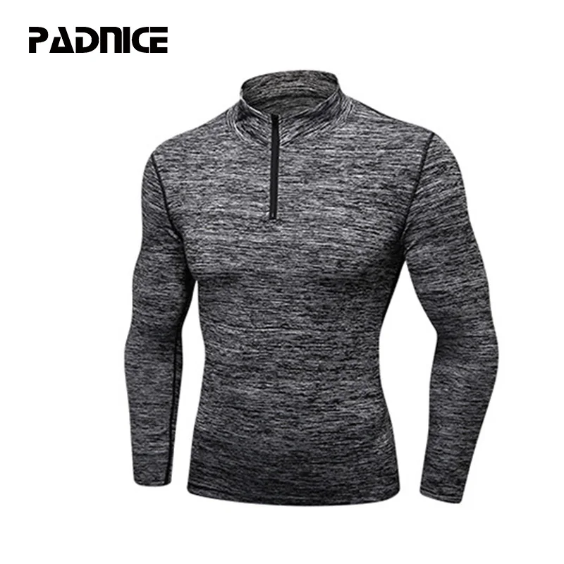 

Мужская спортивная рубашка PADNICE, компрессионные колготки, мужская рубашка для фитнеса и бега, дышащая спортивная рубашка с длинным рукавом, ...