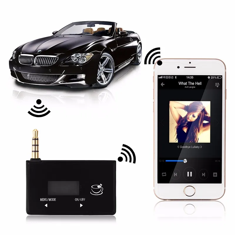 Мини Беспроводной Автомобиля FM Передатчик Автомобильный MP3 Аудио Transmissor