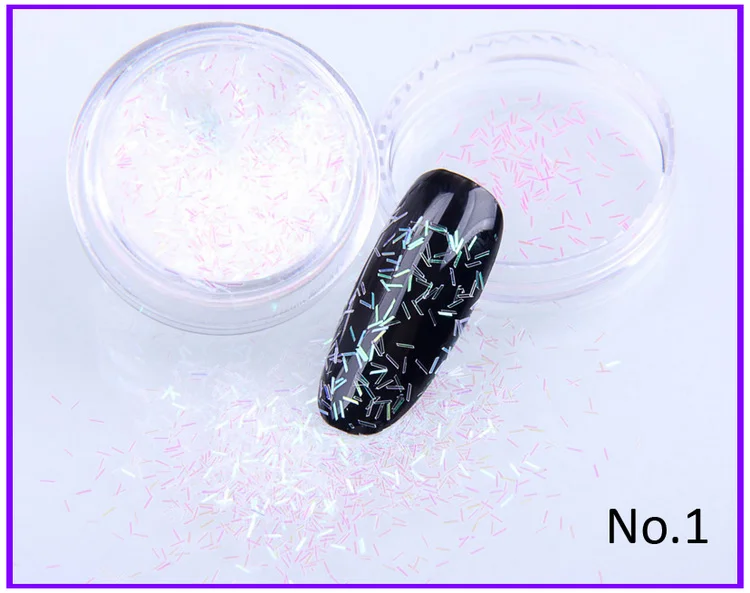 JCS001 1x Pot UPRETTEGO Nail Art Красочные полосы нить проволока для ногтей частицы Маникюр чередование Искусство 12 цветов Блеск линия клейкая лента наклейка - Цвет: JCS001