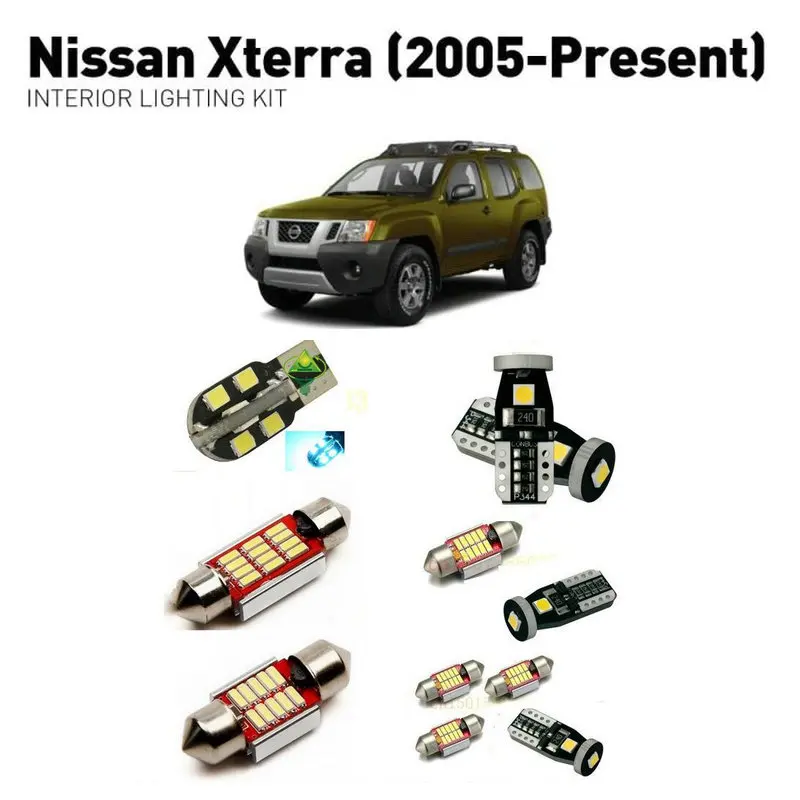 Светодиодные внутренние фары для Nissan xterra 2005 + 7 шт. светодиодные автомобилей