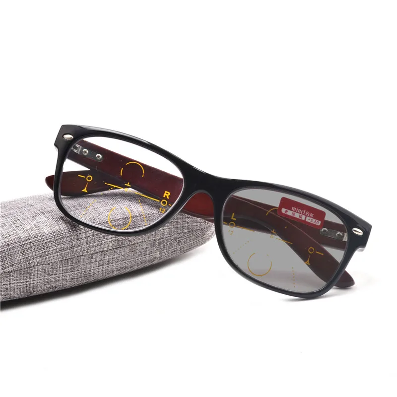 Фотохромные серые очки для чтения мужчин и женщин модные прогрессивные с