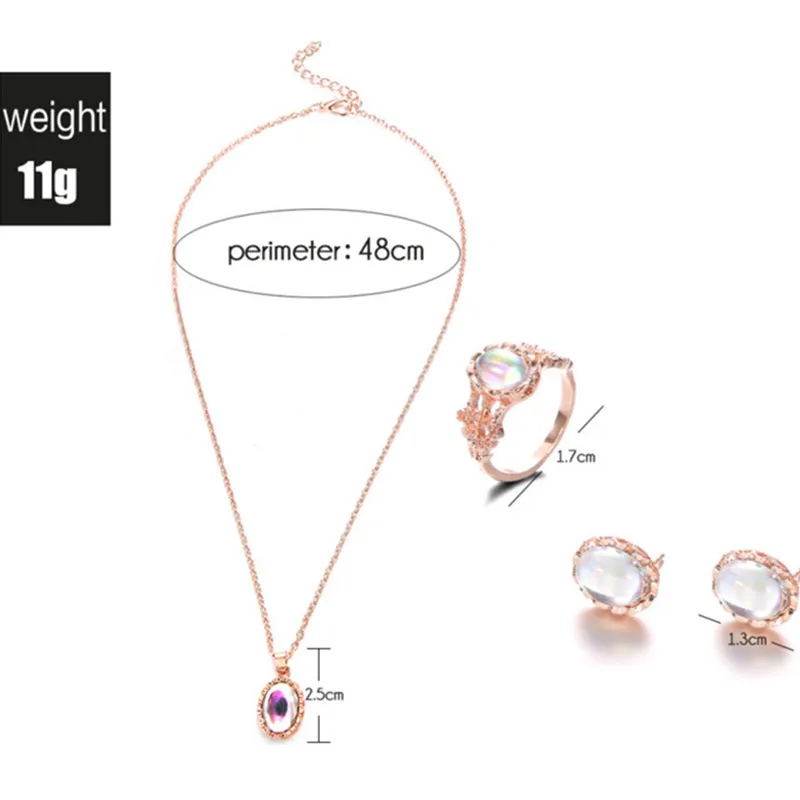 Модные ювелирные изделия 3 шт./компл. ослепительный драгоценный камень ожерелье