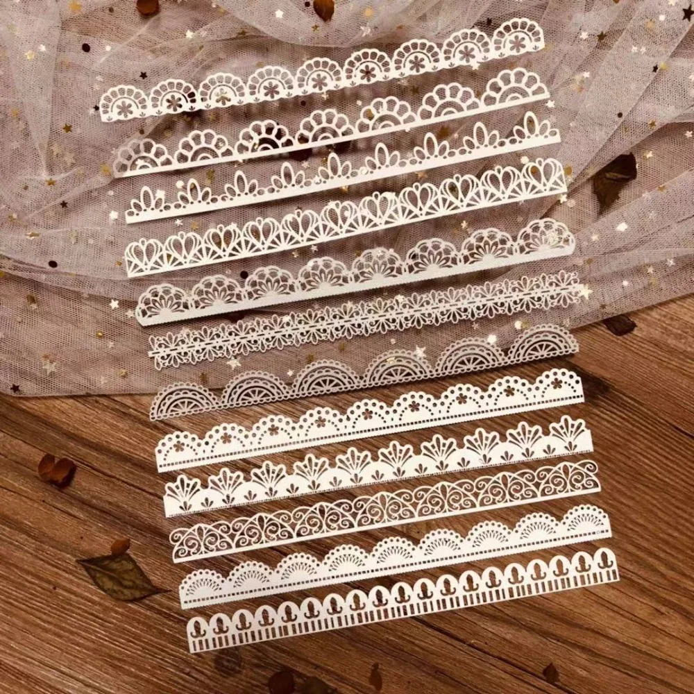 ZFPARTY 12 шт белые кружева края бумаги для DIY скрапбукинга/открыток/дети забавные украшения принадлежности