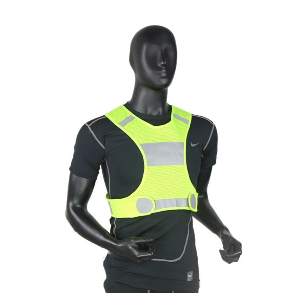 Флуоресцентный желтый светодиодный жилет для велоспорта|highly reflective|high visibility