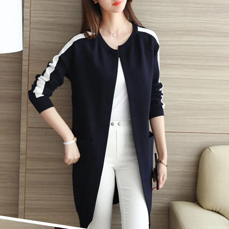 

Women Knitted Cardigan Sweaters Coat Women's Sweater Feminine Clothes Long Sleeve Warm Jacket Korean Style spring and fall Tops