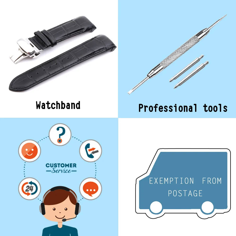 Изогнутый ремешок для часов из натуральной кожи COUTURIER T035 22 мм 23 24 T035627 T035407 T035617