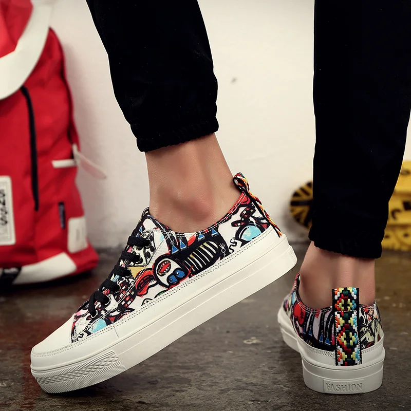 2018 новая парусиновая обувь солидного мужчины состоящий из без искусство Узкие