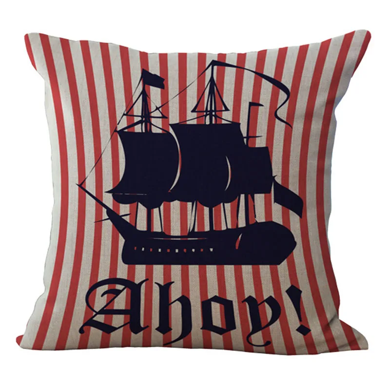Спасательная лодка парусник сизаль наволочка хлопок и лен диван поясная подушка