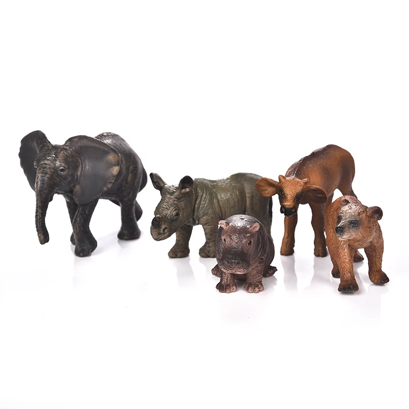 Горячая 20 стиль зоопарк Моделирование Тигр собака Слон Олень пластик лес