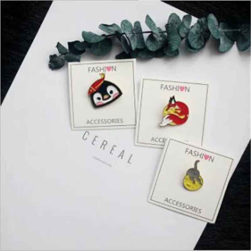 WKOUD женские животные кролик Кошка Сова булавки Милая брошка мультфильм ретро