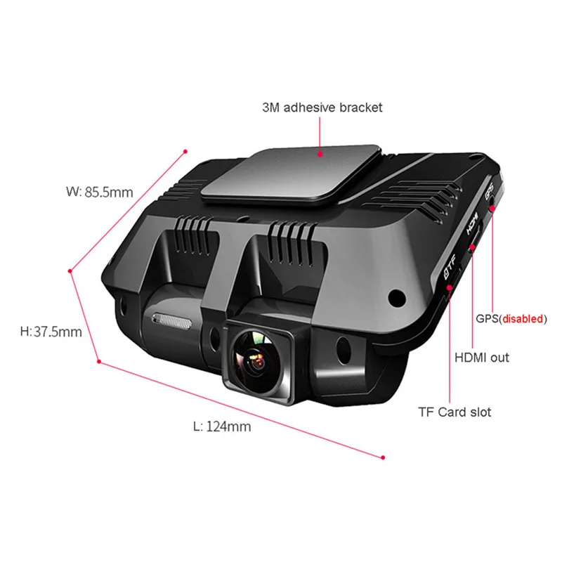 2," TFT 4K Скрытая Автомобильная Dvr камера с двумя объективами Full HD 1080P видео регистратор WiFi видеорегистратор g-сенсор видеорегистратор ночного видения