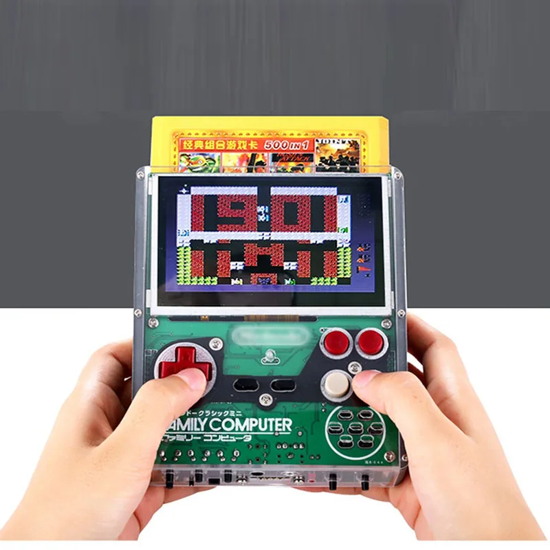 

Hot New 4.3 Inch Plug Games 8-Bit DIY Hand-hard Solution Video Games Handheld Game Console Can use Yellow Card