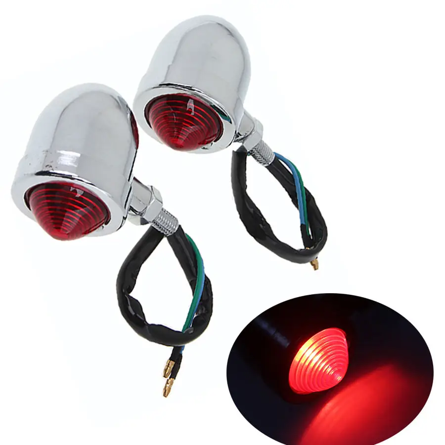 Указатель поворота POSSBAY для мотоцикла желтый/красный индикатор Кафе Racer