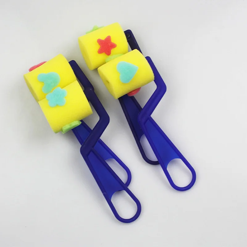 Детские DIY креативные роликовые губки, кисти, игрушечные печати, пена, живопись, граффити, кисти, принадлежности для рисования, художественные ремесла, раннее образование