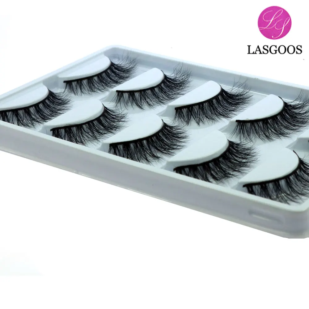 LASGOOS 10 пар/лот накладные ресницы 3D норковые Накладные с крыльями