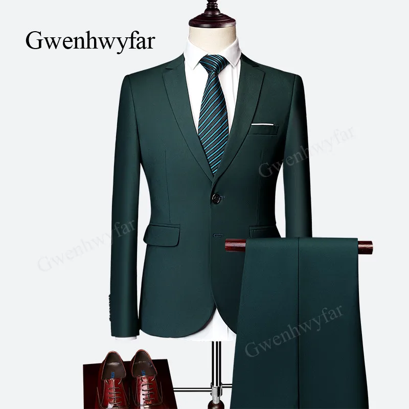 Gwenhwyfar 2018 новейший дизайн мужские костюмы на 2 пуговицах для уживечерние и