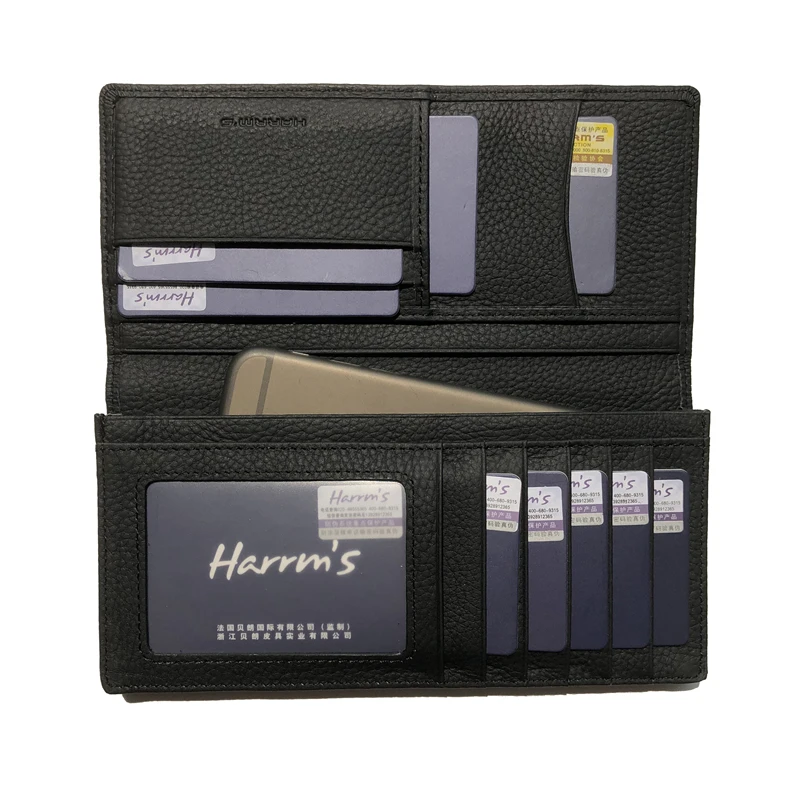 Harrms натуральная кожа кошелек Для мужчин сцепления мягкий кошельки с кармана