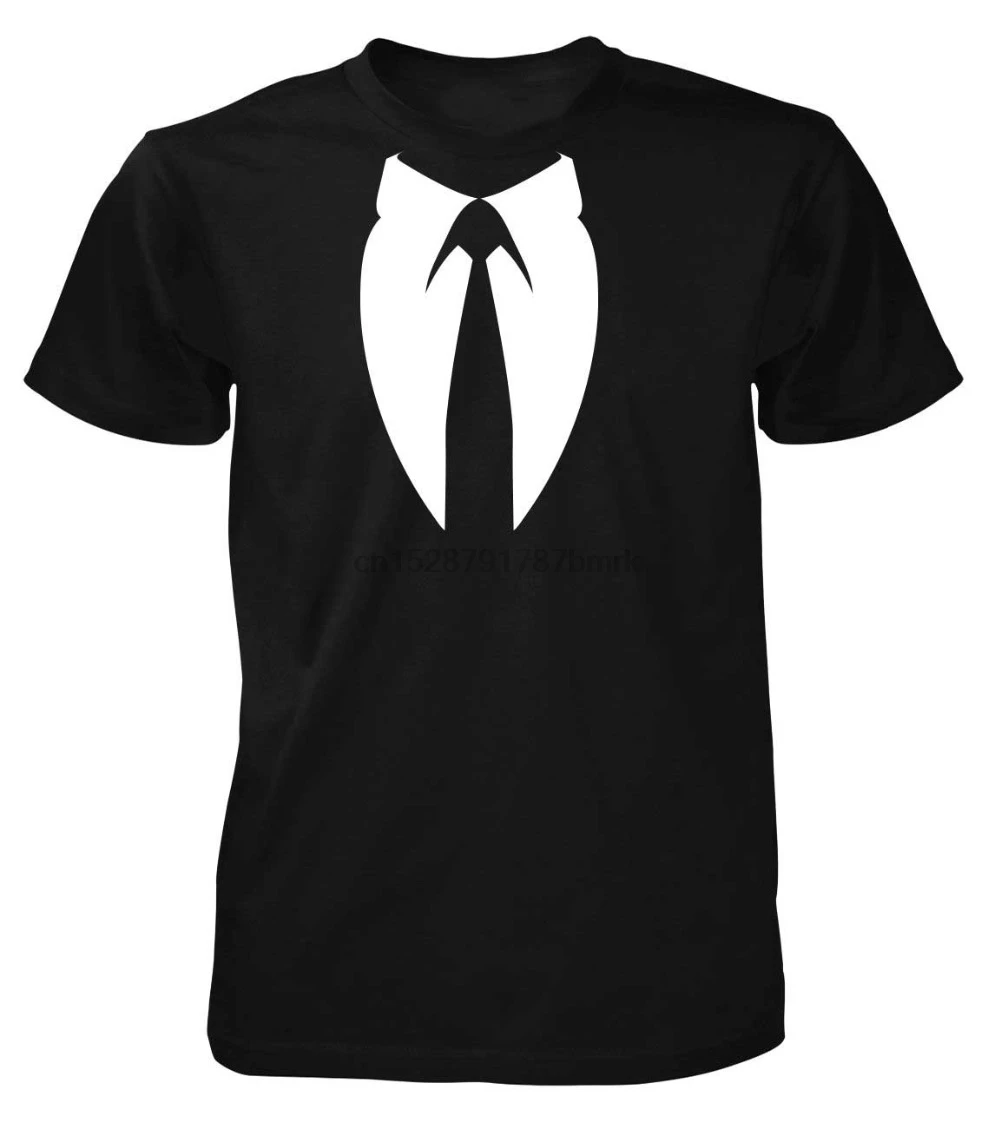 Мужская футболка с галстуком-бабочкой удобная повседневная из 100% хлопка лето 2019 |