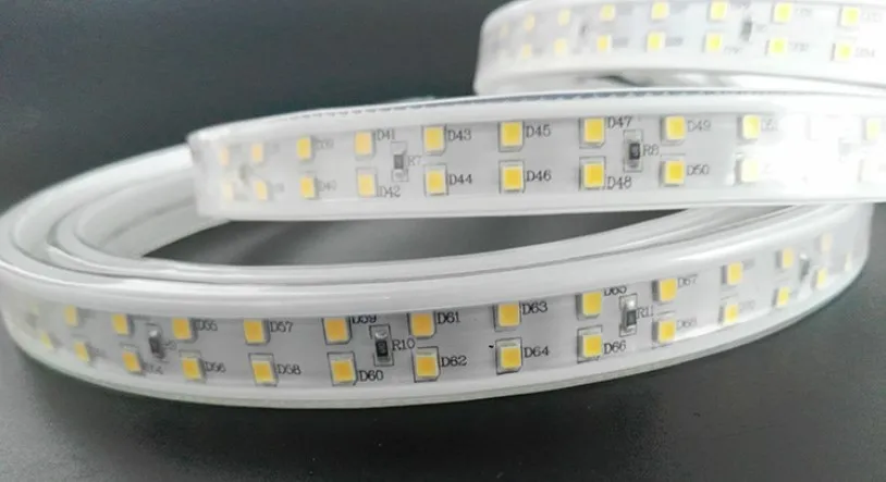 Яркий SMD2835 светодиодный гибкий ленточный свет 110 в 120 в высокой мощности 2835 Светодиодный ленточный светильник водонепроницаемый IP67 2 ряда 180 светодиодный s/метр